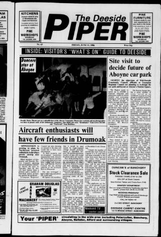 cover page of Deeside Piper published on June 13, 1986