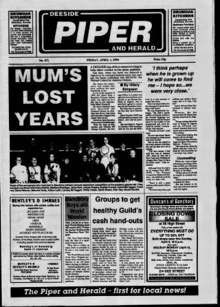 cover page of Deeside Piper published on April 1, 1994