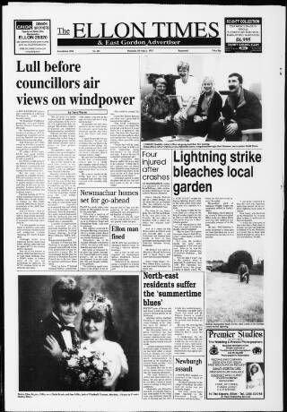cover page of Ellon Times & East Gordon Advertiser published on August 5, 1993