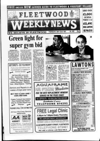 cover page of Fleetwood Weekly News published on May 22, 1997