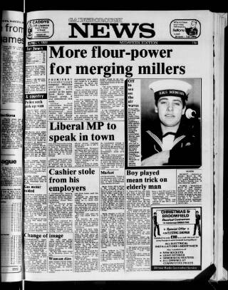 cover page of Gainsborough Evening News published on April 1, 1981