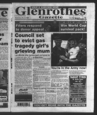 cover page of Glenrothes Gazette published on May 22, 2002