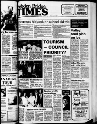 cover page of Hebden Bridge Times published on June 13, 1980