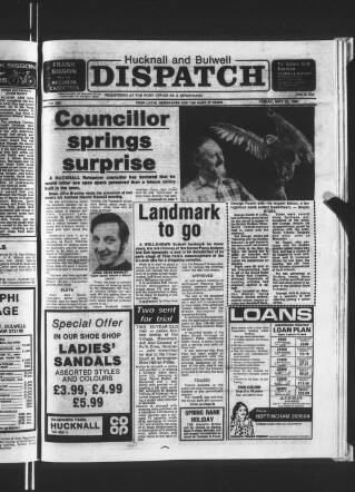 cover page of Hucknall Dispatch published on May 22, 1981