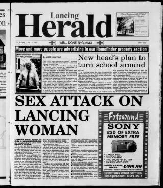 cover page of Lancing Herald published on June 13, 2002