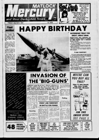 cover page of Matlock Mercury published on May 22, 1987