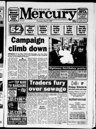 cover page of Matlock Mercury published on May 22, 1997