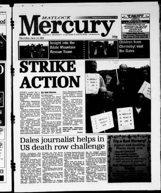 cover page of Matlock Mercury published on June 13, 2002