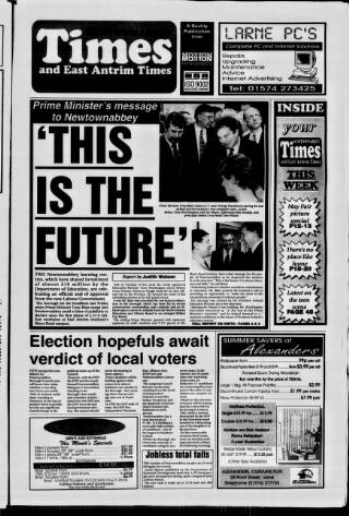 cover page of Newtownabbey Times and East Antrim Times published on May 22, 1997