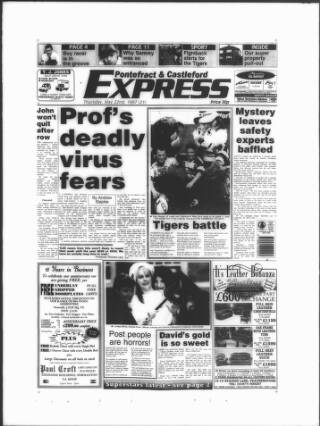 cover page of Pontefract & Castleford Express published on May 22, 1997