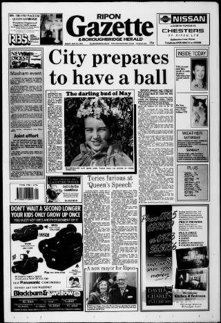 cover page of Ripon Gazette published on May 22, 1992