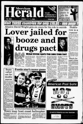 cover page of Shoreham Herald published on August 2, 1996