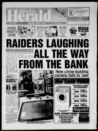 cover page of Shoreham Herald published on April 1, 1999