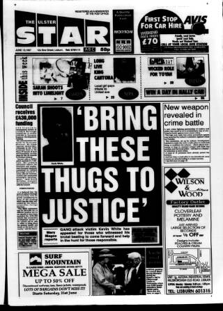 cover page of Ulster Star published on June 13, 1997
