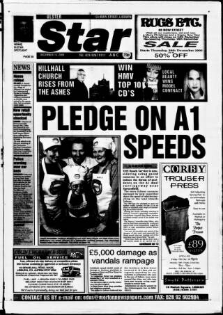 cover page of Ulster Star published on December 15, 2000