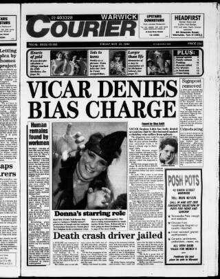 cover page of Warwick Courier published on May 22, 1992