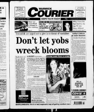 cover page of Warwick Courier published on June 13, 1997