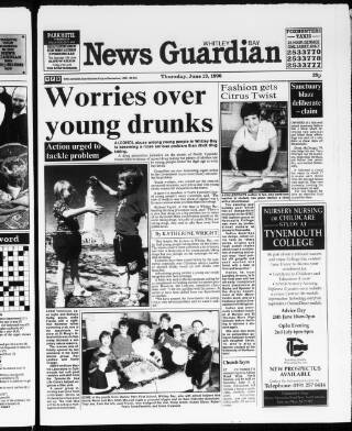 cover page of Whitley Bay Guardian published on June 13, 1996