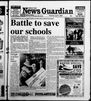 cover page of Whitley Bay Guardian published on April 1, 1999