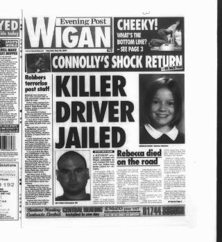 cover page of Wigan Evening Post published on May 22, 2004