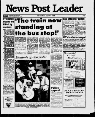 cover page of Blyth News Post Leader published on April 1, 1993