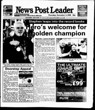 cover page of Blyth News Post Leader published on November 2, 2000