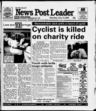 cover page of Blyth News Post Leader published on June 13, 2002