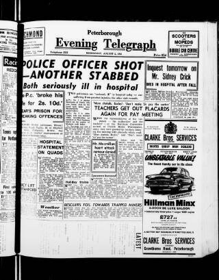 cover page of Peterborough Evening Telegraph published on August 2, 1961