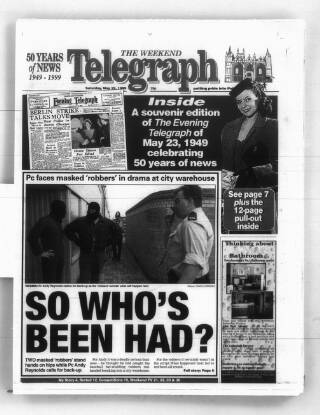 cover page of Peterborough Evening Telegraph published on May 22, 1999