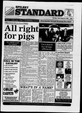 cover page of Spilsby Standard published on August 2, 1991