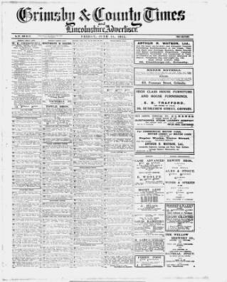 cover page of Grimsby & County Times published on June 11, 1915