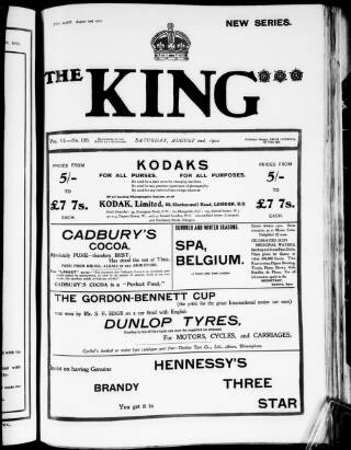 cover page of King and his Navy and Army published on August 2, 1902