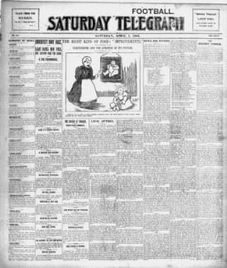 cover page of Saturday Telegraph (Grimsby) published on April 1, 1905
