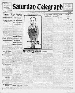 cover page of Saturday Telegraph (Grimsby) published on May 22, 1915