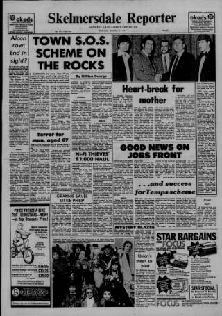 cover page of Skelmersdale Reporter published on November 2, 1977