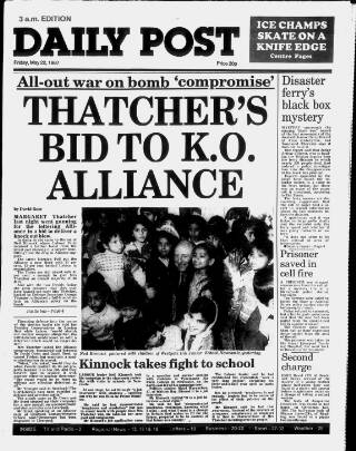 cover page of Liverpool Daily Post published on May 22, 1987