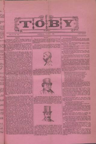 cover page of Toby published on June 29, 1889