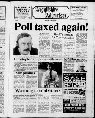 cover page of Argyllshire Advertiser published on May 22, 1992