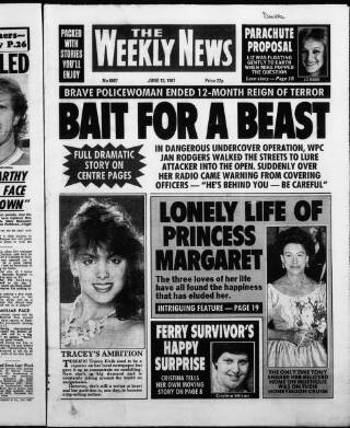 cover page of Dundee Weekly News published on June 13, 1987