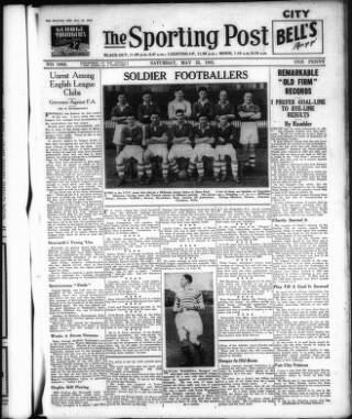 cover page of Sporting Post published on May 22, 1943