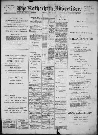 cover page of Rotherham Advertiser published on May 22, 1897