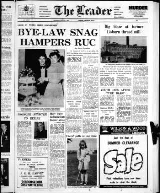 cover page of Dromore Leader published on August 2, 1984