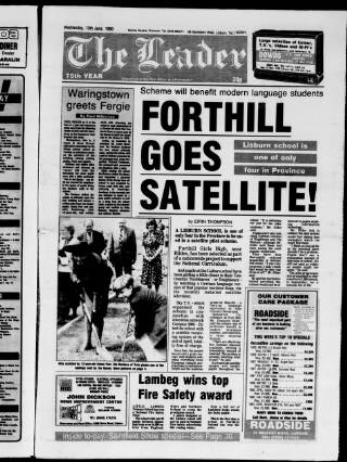 cover page of Dromore Leader published on June 13, 1990