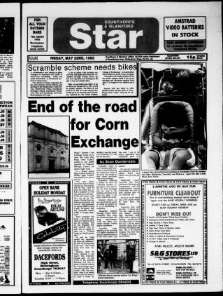 cover page of Scunthorpe Star published on May 22, 1992