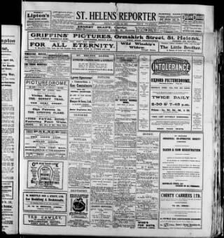 cover page of St. Helens Reporter published on April 12, 1918
