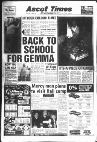 cover page of Ascot Times published on April 23, 1987