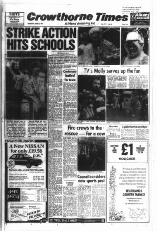 cover page of Crowthorne Times published on June 13, 1985