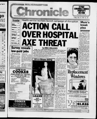 cover page of Midland Counties Express published on May 22, 1987
