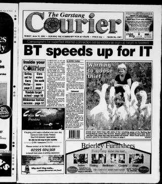 cover page of Garstang Courier published on June 13, 2003