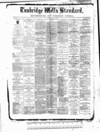 cover page of Tunbridge Wells Standard published on May 22, 1885